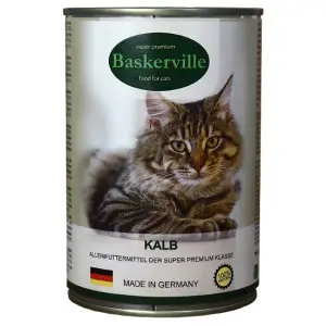 Консервований корм Baskerville Корм для котів Телятина  400г