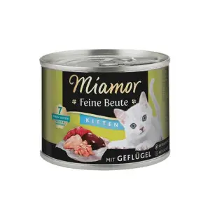 Miamor Feine Beute mit Geflügel МІАМОР ФАЙНЕ БАЙТЕ ПТИЦЯ беззерновий повнораціонний вологий корм для кошенят 185 г