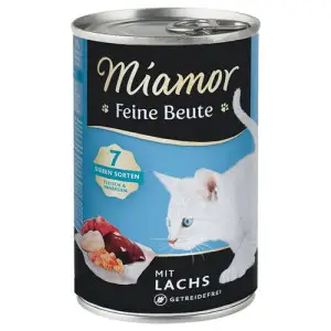 Miamor Feine Beute mit Lachs МІАМОР ФАЙНЕ БАЙТЕ ЛОСОСЬ беззерновий повнораціонний вологий корм для котів 400 г