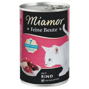 Miamor Feine Beute mit Rind МІАМОР ФАЙНЕ БАЙТЕ ЯЛОВИЧИНА беззерновий повнораціонний вологий корм для котів 400 г