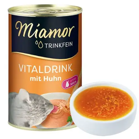 Miamor Vitaldrink mit Huhn МІАМОР ВІТАЛДРІНК КУРКА бульйон напій для котів 135 мл