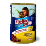 Migliorgatto повноцінний вологий корм для дорослих котів у вигляді шматочків з кроликом, 405 г