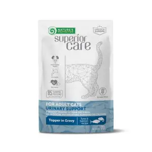 Nature's Protection Superior Care Urinary Adult Cats All Breeds with Tuna and Salmon, вологий корм з тунцем та лососем для підтримки здорової сечовидільної системи дорослих котів усіх порід, 70 г у пакетику
