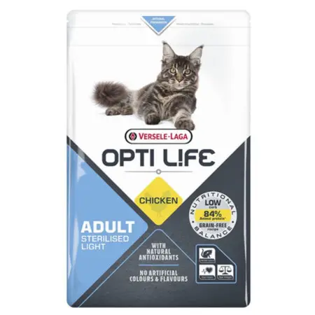 Opti Life Sterilised Light ОПТИ ЛАЙФ СТЕРИЛАЙЗИД ЛАЙТ беззерновой сухой суперпремиум корм для стерилизованных и кошек склонных к полноте 1 кг