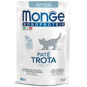Паштет для кошенят Monge Cat Monoprotein Kitten форель 85 г
