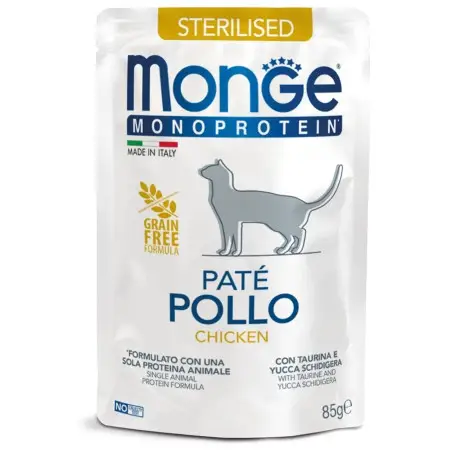 Паштет для стерилізованих кішок Monge Cat Monoprotein Sterilised курка 85 г