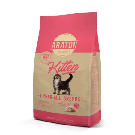 Полноценный сухой корм для котят Araton kitten 1,5кг