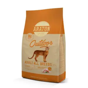 Повноцінний сухий корм з куркою та індичкою для дорослих котів Araton OUTDOOR Adult All Breeds 1.5кг