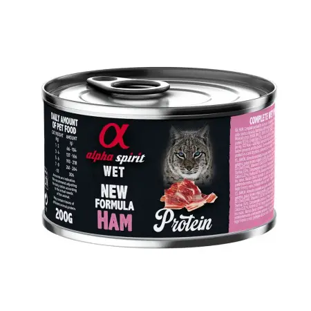 Повнораціонний вологий корм Alpha Spirit Ham Protein з шинкою (свинина) для дорослих котів 200 г (as311193)