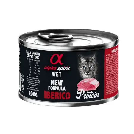 Повнораціонний вологий корм Alpha Spirit Iberico Pork Protein з іберійської свинини для дорослих котів 200 г (as311186)