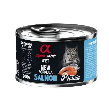 Повнораціонний вологий корм Alpha Spirit Salmon Protein з лососем для дорослих котів 200 г (as311308)