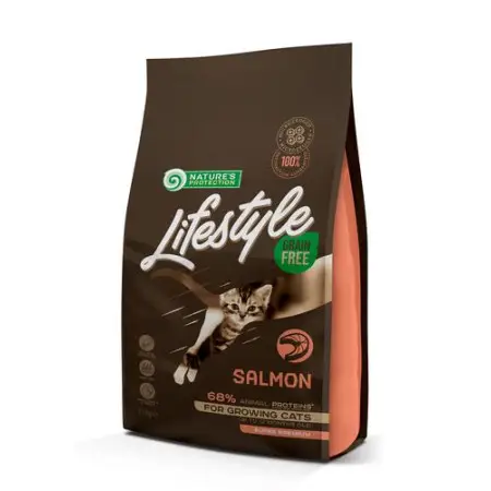 Сухий беззерновий корм для кошенят з лососем Lifestyle Grain Free Salmon Kitten 1,5кг