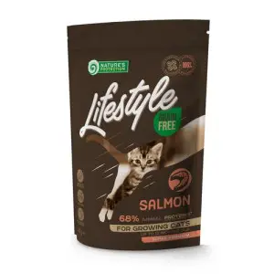 Сухой беззерновой корм для котят с лососем Lifestyle Grain Free Salmon Kitten 400г