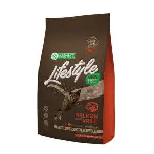 Сухой беззерновой корм для стерилизованых взрослых кошек с лососем Lifestyle Grain Free Salmon with krill Sterilised Adult Cat 1.5кг