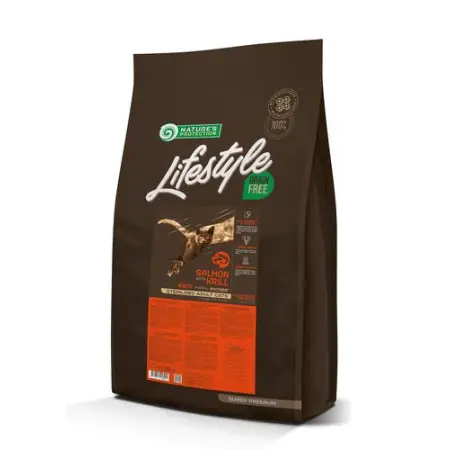 Сухой беззерновой корм для стерилизованых взрослых кошек с лососем Lifestyle Grain Free Salmon with krill Sterilised Adult Cat 7кг