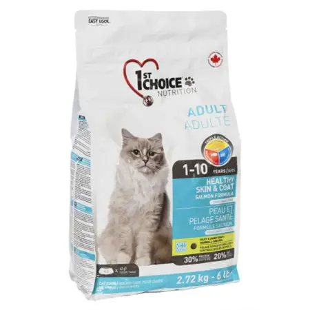 Сухий корм 1st Choice Adult Healthy Skin&Coat для дорослих котів з лососем 10 кг