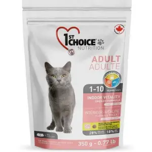 Сухий корм 1st Choice Adult Indoor Vitality Chicken для дорослих котів з куркою 350 г