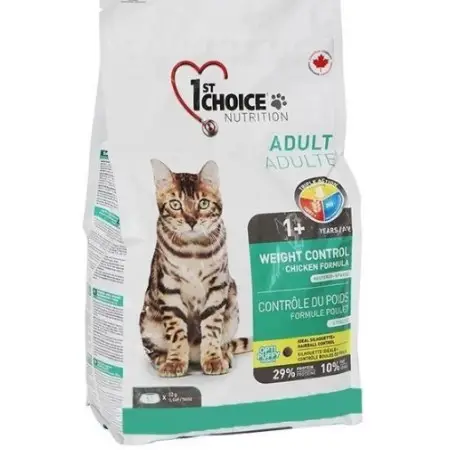 Сухой корм 1st Choice Weight Control Adult для взрослых кошек с избыточным весом 2,72 кг