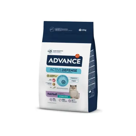 Сухий корм Advance Cat Sterilized Hairball для виведення шерсті у стерилізованих котів з індичкою 10 кг