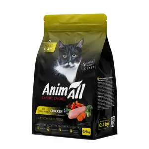 Сухий корм AnimAll для котів, зі свіжою куркою, 400 г