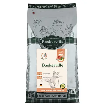 Сухий корм Baskerville KF Getreidefrei Fisch для котів з рибою, 20кг