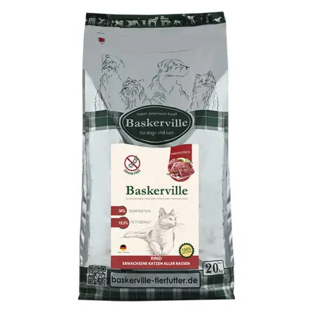 Сухий корм Baskerville KF Getreidefrei Rind для котів з яловичиною, 20 кг
