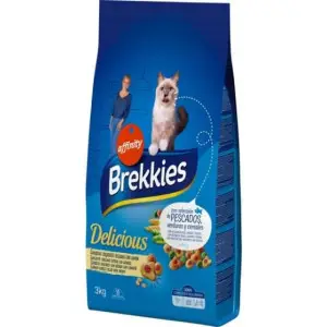 Сухий корм Brekkies Cat Delice Fish для дорослих котів з рибою 3 кг