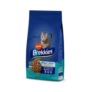 Сухий корм Brekkies Cat Salmon and Tuna для дорослих котів з лосесем і тунцем 1,5 кг