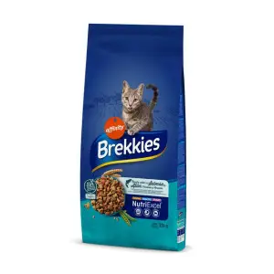 Сухий корм Brekkies Cat Salmon and Tuna для дорослих котів з лосесем і тунцем 15 кг