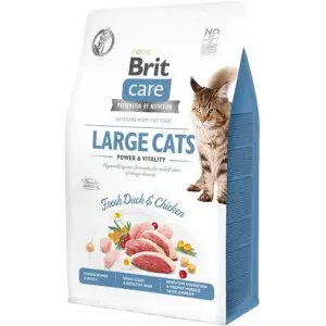 Сухой корм Brit Care Cat GF Large Power & Vitality для кошек больших пород, утка и курица, 400 г