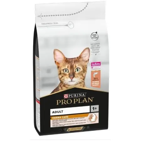 Сухой корм для взрослых кошек Purina Pro Plan Adult 1+ Derma Care для поддержания здоровья кожи и красоты шерсти с лососем 1,5 кг