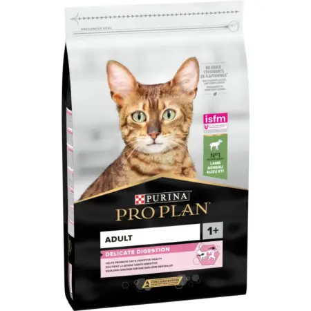 Сухий корм для дорослих котів з чутливою травною системою Purina Pro Plan Adult 1+ Delicate Digestion з ягня 10 кг