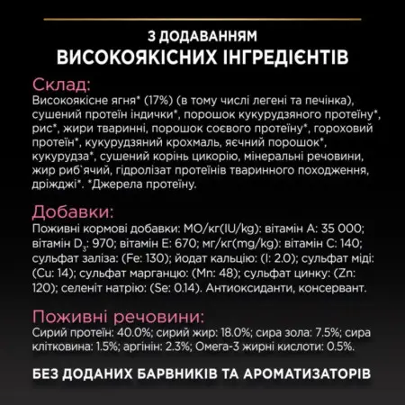 Сухой корм для взрослых кошек с чувствительной пищеварительной системой Purina Pro Plan Adult 1+ Delicate Digestion из ягненка 3 кг