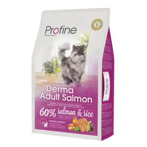 Сухий корм для довгошерстих котів Profine Cat Derma, з лососем і рисом, 10 кг