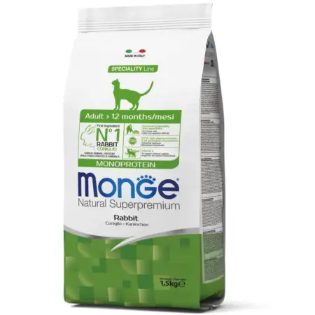 Сухой корм для кошек Monge Cat Adult с кроликом 1,5 кг