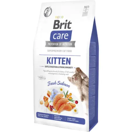 Сухий корм Brit Care Cat by Nutrition Kitten Gentle Digestion Strong Immunity для кошенят, з лососем, 7 кг