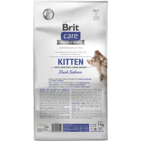 Сухий корм Brit Care Cat by Nutrition Kitten Gentle Digestion Strong Immunity для кошенят, з лососем, 7 кг
