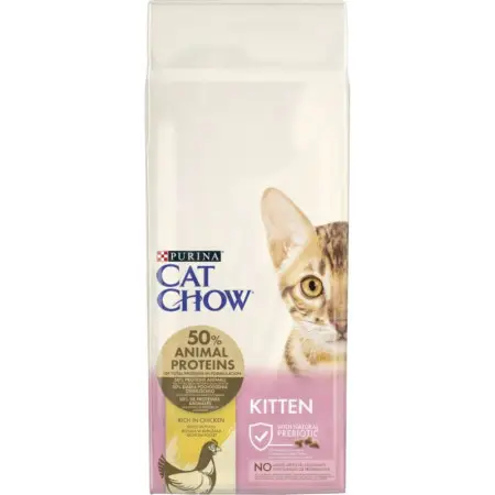 Сухой корм для котят Cat Chow Kitten, с курицей, 15 кг