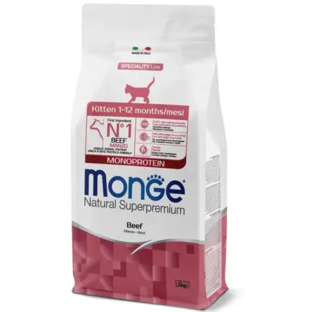 Сухой корм для котят Monge Cat Kitten с говядиной 400 г