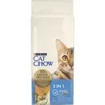 Сухий корм для котів Cat Chow Feline 3-in-1, з індичкою, 15 кг