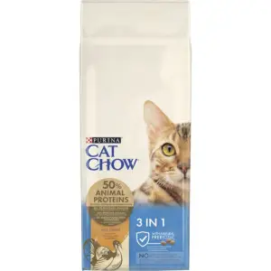 Сухий корм для котів Cat Chow Feline 3-in-1, з індичкою, 15 кг