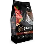 Сухий корм Savory для котів з чутливим травленням, зі свіжим ягням та індичкою, 400 г