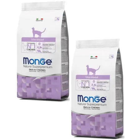 Сухий корм для стерилізованих кішок Monge Cat Sterilized зі смаком курки та лосося 10 кг