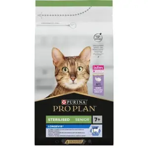Сухой корм для стерилизованных кошек Purina Pro Plan Sterilised Senior 7+ с индейкой 10 кг