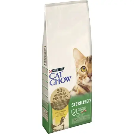 Сухий корм для стерилізованих котів Cat Chow Sterilised, з куркою, 15 кг