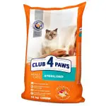 Сухий корм для стерилізованих котів Club 4 Paws Premium Sterilised з куркою, 14 кг