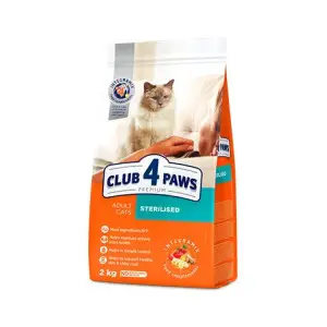 Сухий корм для стерилізованих котів Club 4 Paws Premium Sterilised з куркою, 2 кг