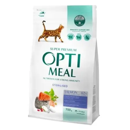 Сухой корм для стерилизованных кошек Optimeal, с лососем 700 г