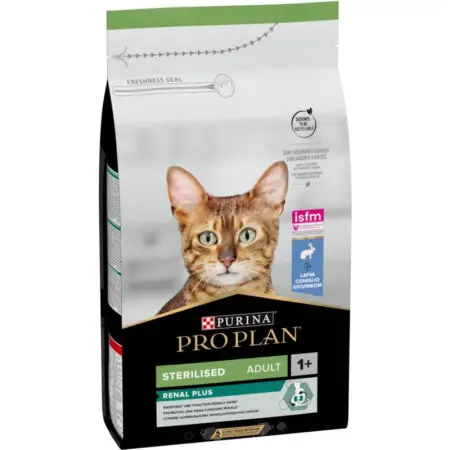 Сухий корм для стерилізованих котів Purina Pro Plan Sterilised Adult 1+ Renal Plus з кроликом 1,5 кг