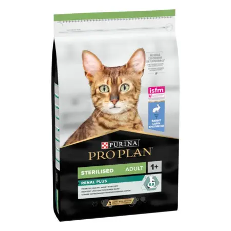 Сухой корм для стерилизованных кошек Purina Pro Plan Sterilised Adult 1+ Renal Plus с кроликом 10 кг